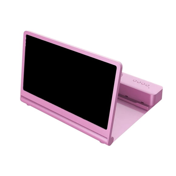 Usloyux Bluetooth Compact Speaker Clearance, F12 Amplifier 12 Inch Screen Speaker Bluetooth Audio Tracking Eye Protection Screen Mobile Phone Amplifier, Pink