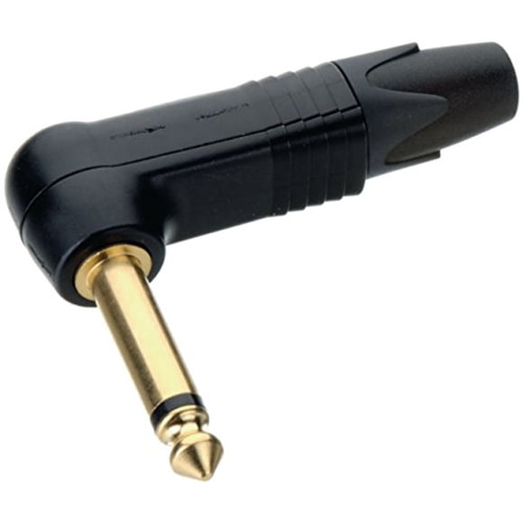 Neutrik NP2RX-B Prise de Téléphone Professionnelle à Angle Droit 1/4 Pouces avec Contacts Dorés, Étui Noir