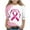Pink 2, variant on BRGZLK Kids 3/4 Sleeve Breast Cancer Shirts cute Pink Ribbon Print Pattern Round Neck Basics Pullover Top for Girls Pink 3-4 Years