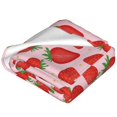 thumbnail image 2 of Salouo Strawberries Print Bed Blankets,Flannel Blanket Comfortable Air Conditioning Blanket Lightweight Blanket for Sofa Bed Travel & Couch -50"x40", 2 of 8