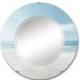 thumbnail image 2 of Designart "Simplicity Beachside Serenity" Nautical & Beach Round Wall Mirror - Coastal Oval Printed Decorative Oversized Mirror - Multiple Color Options, 2 of 4