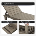 thumbnail image 7 of Techmilly Oversized Outdoor Chairse Lounge Chair，Extra Widen Chaise with Cup, 7 of 7