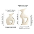 thumbnail image 3 of Ceramic Vase Set of 2 Heart Shaped, Modern Minimalist Boho Black White Vases Home Decor, for Dining Table Bookshelf Living Room Office Wedding Coffee Table Centerpiece, 3 of 4
