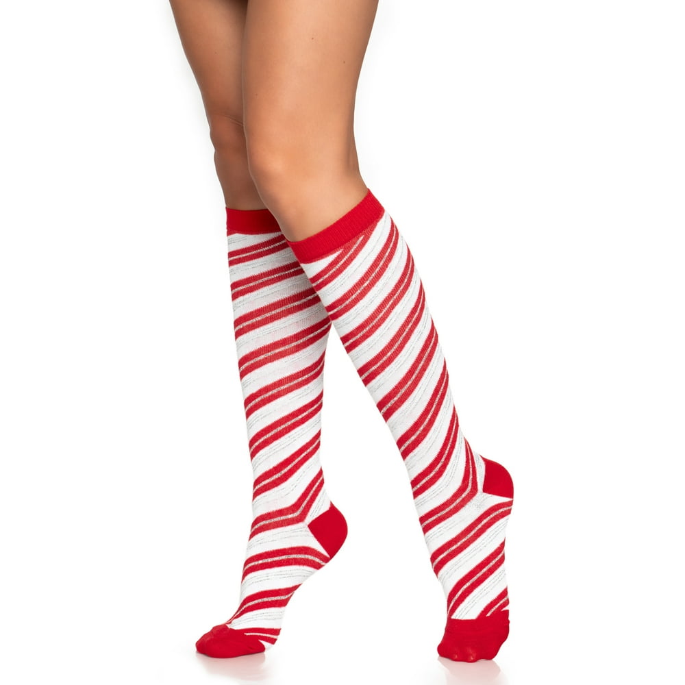 Leg Avenue - Candy Cane Knee High Socks - Walmart.com - Walmart.com