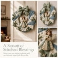 thumbnail image 6 of Fabric Poke Wreath DIY Kit, Christmas Wreath DIY Kit for Adults, Door Hanging Holiday Craft Decor with Bow, 6 of 6