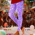thumbnail image 2 of Arlun Sequins Printed Leggings for Women 2026 Trendy Mardi Gras Holiday Tights Stretch High Waist Yoga Pants Lightweight Soft Comfort Slim Fit Carnival Casual Wear 2-Purple S, 2 of 4