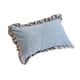 thumbnail image 2 of Funda de almohada de franela para invierno | Funda de almohada con volantes de algodón grueso | Ropa de cama suave y cálida | Tamaño estándar de 48 x 74 cm | Blanco, azul, verde y amarillo, 2 of 6