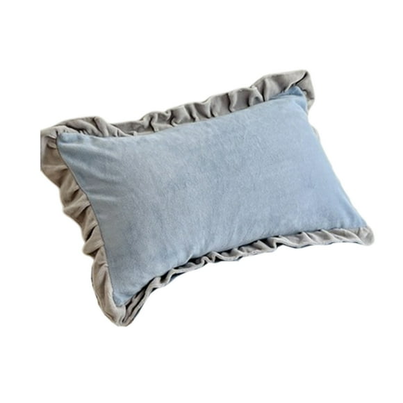 SDNall Ruffle Fall and Winter Thickened Milk Flannel Pillowcase - Warm and Cozy Pillow Cover