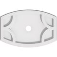 thumbnail image 1 of Ekena Millwork CMP10X6KY-01000 1 in. ID x 5.25 in. Rectangle Kailey Architectural Grade PVC Contemporary Ceiling Medallion, 1 of 1