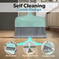 thumbnail image 4 of BLACK+DECKER Broom and Dustpan Combo Set w/ Short Handle Lightweight Broom Dustpan Set Apartment Essentials, Teal/Grey, 4 of 7