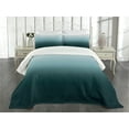 thumbnail image 3 of Ambesonne Ombre Quilted Bedspread Set 3 Pcs, Teal Shades Design, King Size, Teal Pale Blue and White, 3 of 5