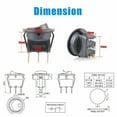 thumbnail image 3 of Round Rocker Switch ON/OFF LED illuminated Car Dashboard Dash Boat Van 12V, 3 of 10