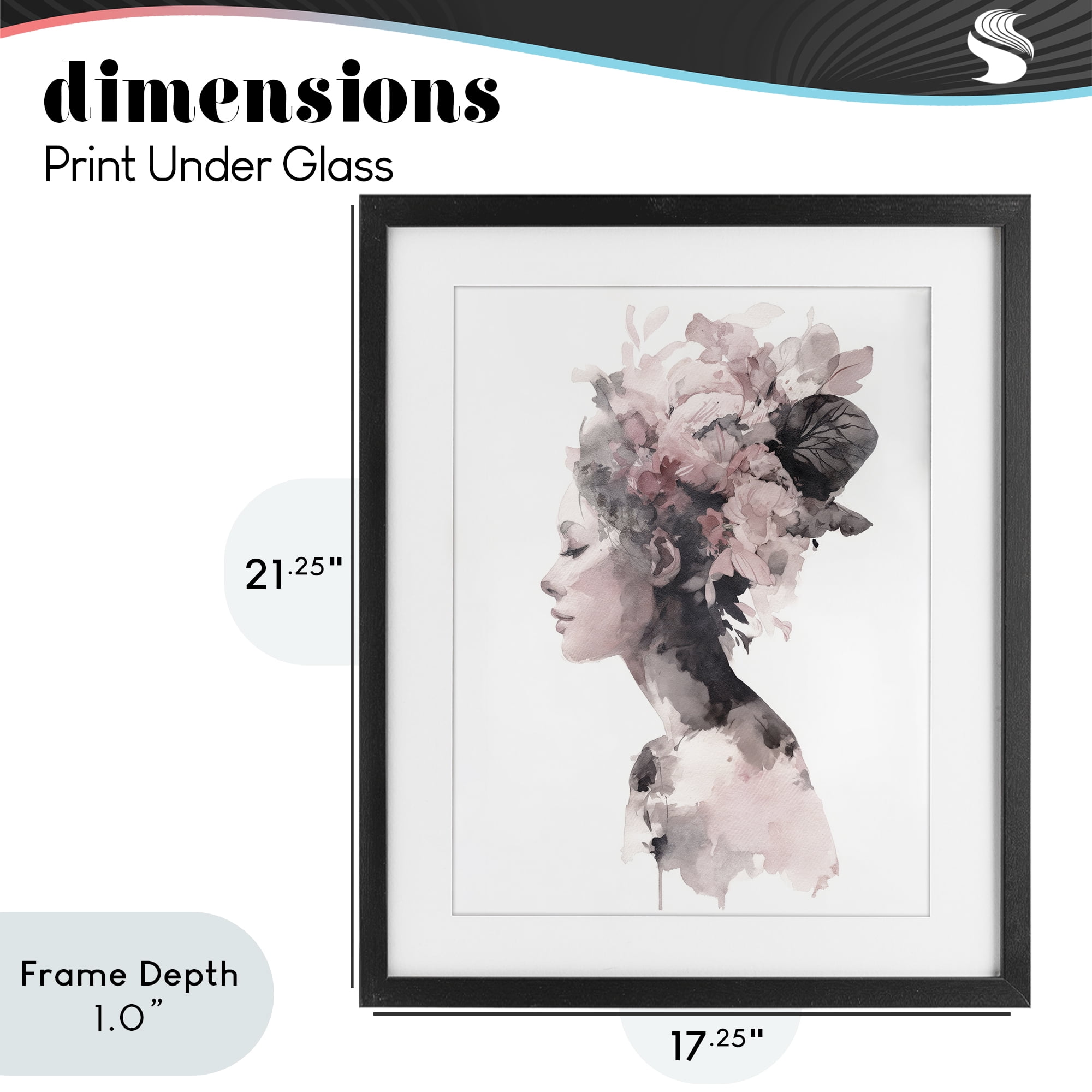 Stupell Industries Nature's Empress Silhouette Black Framed Print Under Glass, design by Svetlana Aleynikova