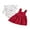 Red A, variant on My First Valentine's Day Baby Girl Outfits Heart Print Long Sleeve Ribbed Romper Corduroy Strap Dress Skirt 0 3 6 9 12 18 Months Infant Spring Clohtes Set
