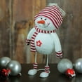 thumbnail image 3 of Northlight 11" White and Red Bobble Snowman Christmas Figurine Decoration, 3 of 3