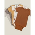 thumbnail image 3 of Little Star 100% Organic Cotton 5 Pack Baby Boy Bodysuit, 3 of 12