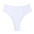 thumbnail image 3 of High Waisted Cheeky Bikini Bottom for Women Low Rise Casual Stretchy Waterproof Thong Swimsuit Bathing Suits, 3 of 3