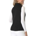 thumbnail image 3 of Innerwin Veste Sans Manches à Fermeture Éclair pour Femmes, Gilet d'Hiver Chaud Ample Noir m, 3 of 4
