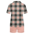thumbnail image 4 of Conjunto de Verano para las Mujeres, Estampado Cuello de Manga Corta Y Pantalones Cortos, Moda Casual de Dos Piezas, 4 of 8