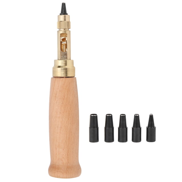 DIY Belt Punching Tools Kit Hand-Made Leather Crafts Hole Punch Puncher Set with Weak Magnetic