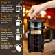 thumbnail image 5 of YMMIND Cafetera de prensa francesa Prensa de café de acero inoxidable 304 de 21 oz, con sistema de 4 filtros, vidrio de prensa francesa de borosilicato de espesor resistente al calor, émbolo de café d, 5 of 5