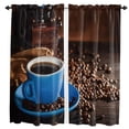 thumbnail image 2 of Coffee Cup Coffee Beans Curtains Home Decor Living Room Kitchen Balcony Room Window Curtain Bedroom Patio Decoration, 2 of 6