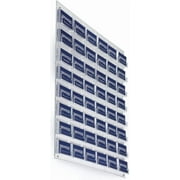 Business Card Holder, 48 Pockets, Wall Mount, 0.75-Inch Deep Pockets (Clear Acrylic) (BCCLWM48)