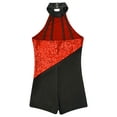 thumbnail image 6 of Haitryli Kids Girls Sleeveless Sequins Dance Leotards Gymnastic Bodysuit One Piece Romper Jumpsuit Dancewear Red 14, 6 of 7