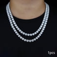 thumbnail image 1 of cuadrado imitación, brilnte brilnte para de cumpleaños, disfraz , graduación, , de mujer , 16 pulgadas Salvador gargantilla collar, 1 of 8
