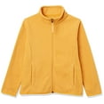 thumbnail image 1 of Toddler Girls' Polar Fleece Full-Zip Mock Jacket, Golden Yellow, 2T, 1 of 2