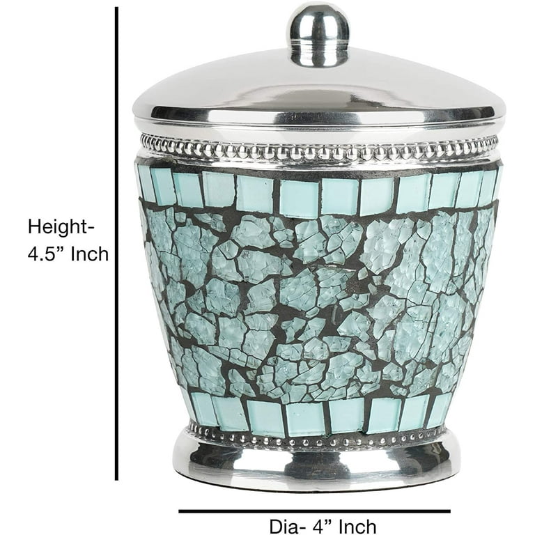 nu steel Iceberg Aqua Mosaic Bath Set (Set of 9)