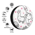 thumbnail image 4 of Kdxio Spare Tire Cover for RV Trailer, Waterproof Wheel Cover,Camper Spare Tire Cover Fit for Rv SUV Truck Travel Trailer 14 inch-Alpacas and Hearts, 4 of 8