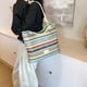 thumbnail image 4 of Bolso Hobo Bag Colorido A Rayas para Mujeres Compras Viajes, 4 of 9