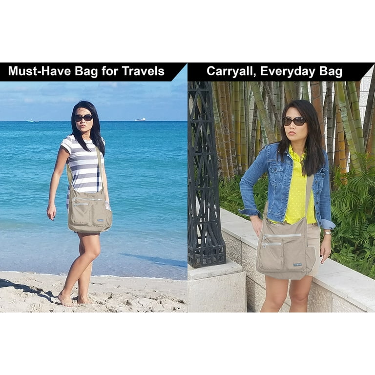 NeatPack Crossbody Bag for Women with Anti Theft RFID Pocket Gray
