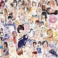thumbnail image 1 of 50pcs anime sexy bunny girl adult stickers, waterproof cute girl stickers for laptop, phone case, ipad, high definition decals, 1 of 5