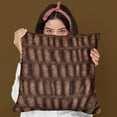 thumbnail image 4 of Plutus Brown Plush Pelt Animal Faux Fur Luxury Throw Pillow - Double sided 24" x 24", 4 of 5