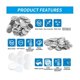 thumbnail image 5 of 100 Sets Blank Button Making Supplies Compatible With Button Maker Machine Round Badge Pin Button Parts, 58mm/2-au, 5 of 5