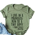 thumbnail image 3 of B91xZ Hauts à Manches Courtes pour Femmes, T-Shirts Décontractés à Col Rond, Vert TG, 3 of 4