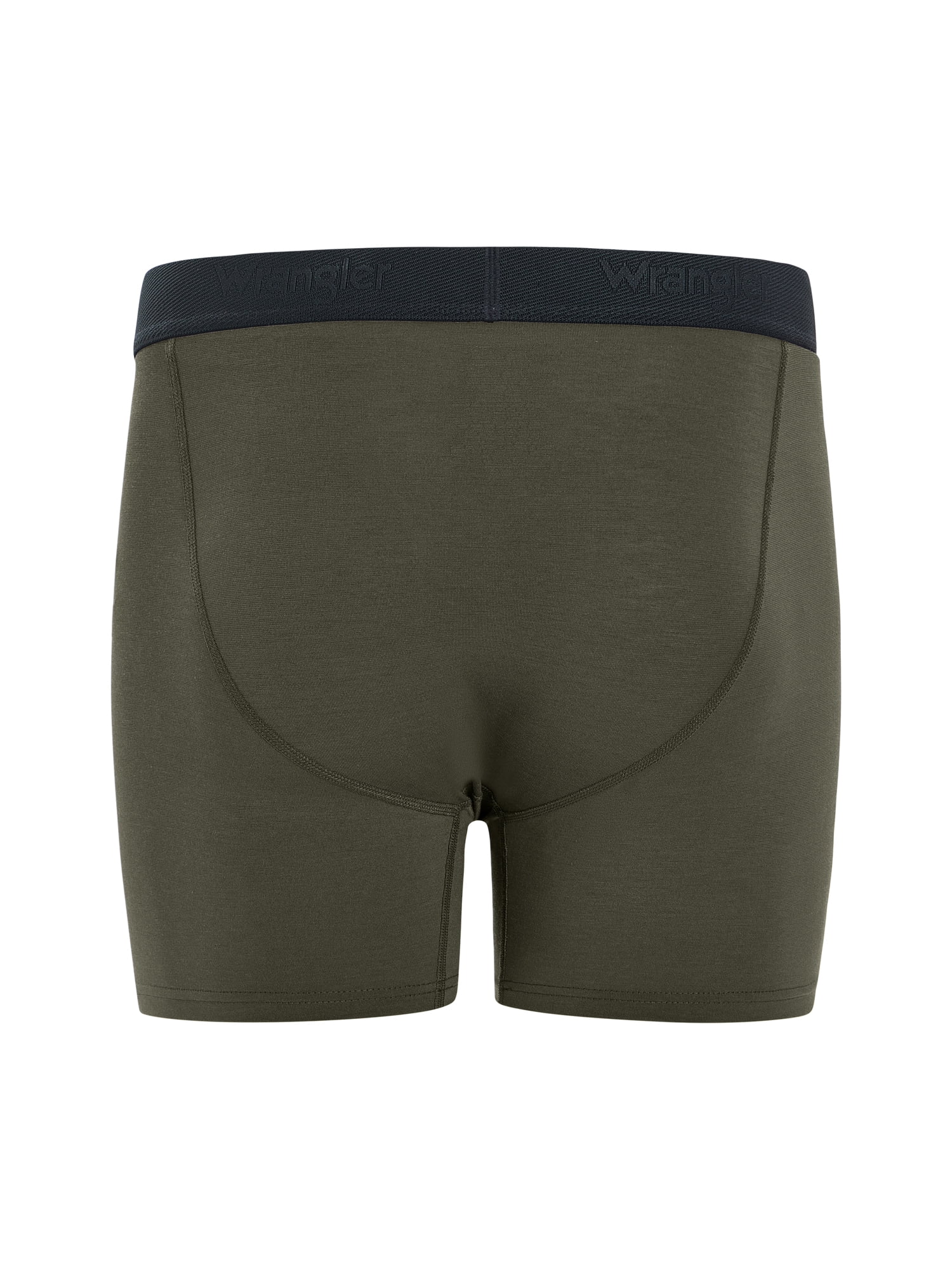 Wrangler Dry Flex 6" Wool Boxer Brief Men's Underwear, Medium, Black/Turbulence/Ivy Green, 3-Pack