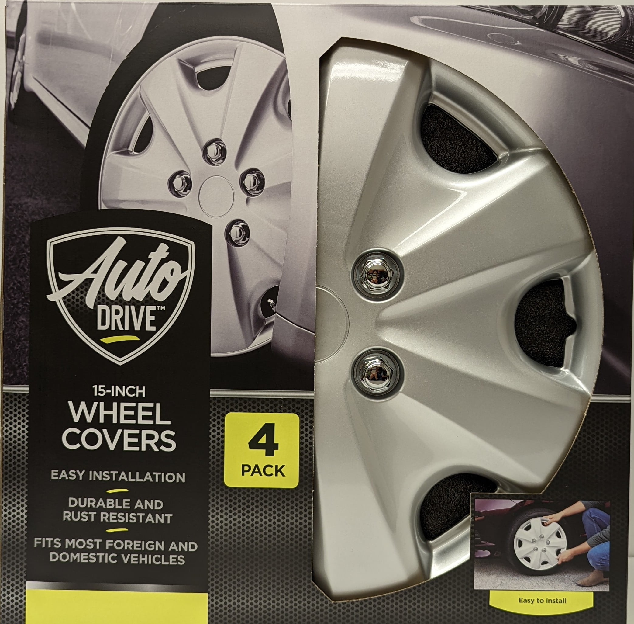 Auto Drive 15-in Wheel Cover, KT1011-15S/CHR 