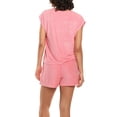 thumbnail image 2 of Papinelle Women's French Terry Short Pajama Sets, Pink, Medium, 2 of 2