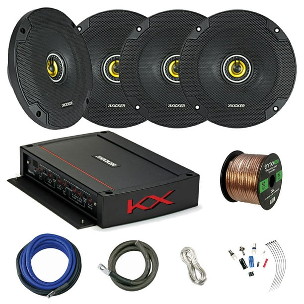 Kicker CS 6.5" Automotive 300 Watts Speakers 2 Pairs, Kicker 4