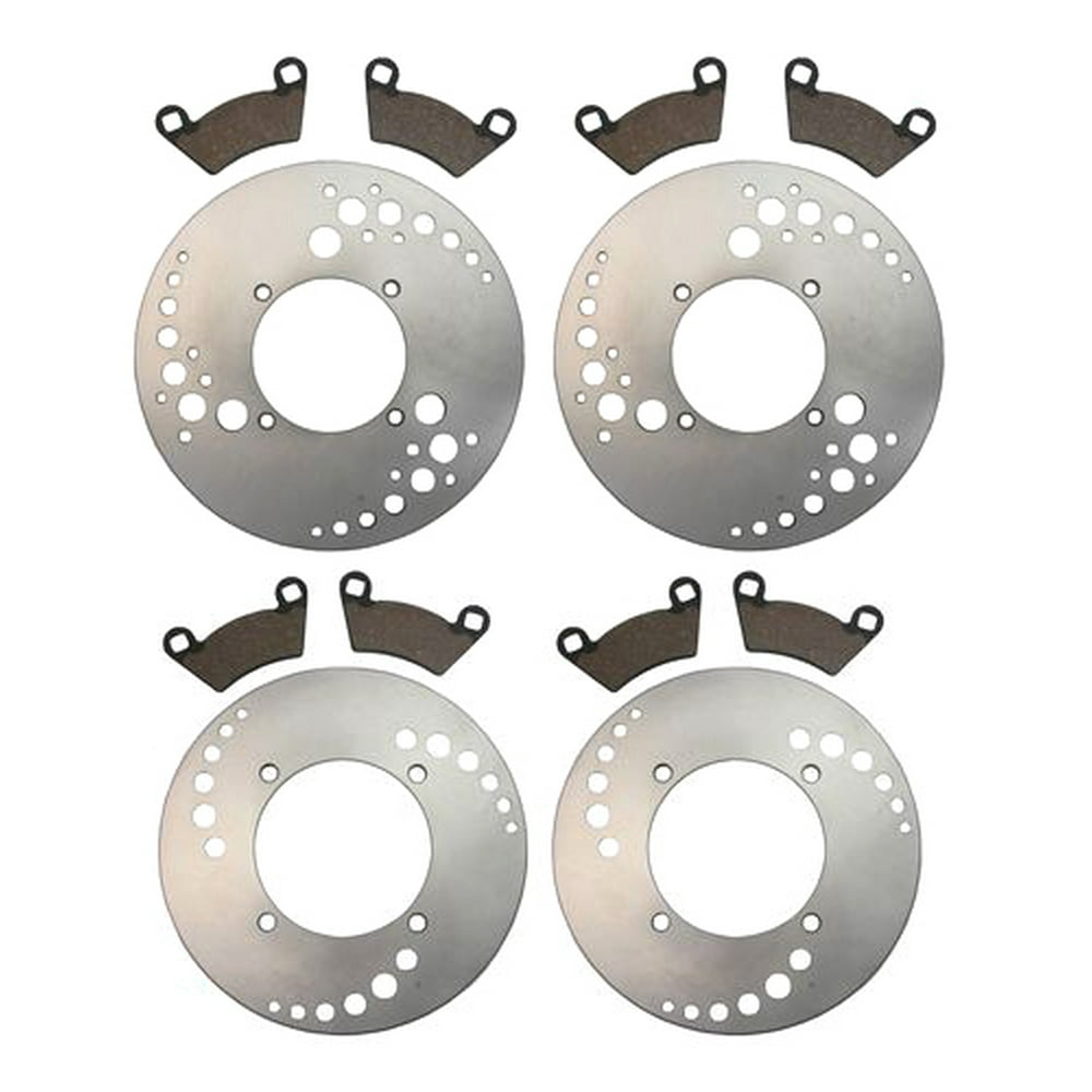 Front Rear Brake Rotors and Pads Polaris Ranger 500 2x4 4x4 EFI
