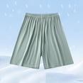 thumbnail image 2 of Boys Relaxed Fit Elastic Waistband Quick Dry Breathable Summer Casual Shorts Lightweight Loose Green,Size 13-14 T, 2 of 6
