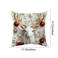 thumbnail image 3 of YIKA Christmas Tree Snowflake Reindeer Pillowcase Christmas Pillow Cover Holiday Decoration Sofa Decoration Linen Pillow Home Sofa Holiday Decoration Pillow Cover 45x45cm D, 3 of 7