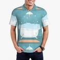 thumbnail image 1 of Balery Bathtub with Soap Bubbles Camisa Polo de Hombre con Estampado, de Manga Corta y Tejido Medio, Camisa Tipo Golf Polo-Small, 1 of 6