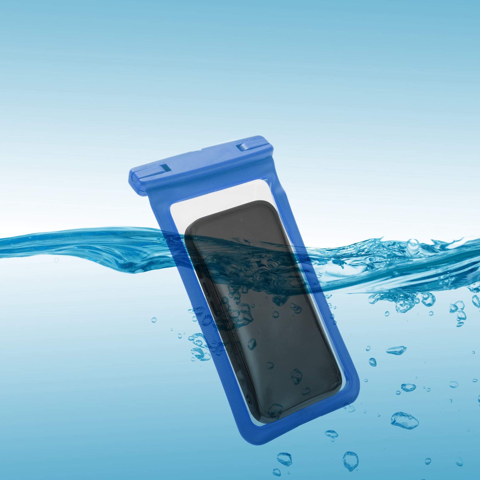 Unique Bargains 2 Pcs Mobile Bag Waterproof Case Compatible for Phone 4.53x8.27 Blue