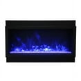 thumbnail image 6 of Smart 30″ Extra Slim Indoor or Outdoor Electric Built-In only Electric Fireplace with black steel surround, 6 of 6