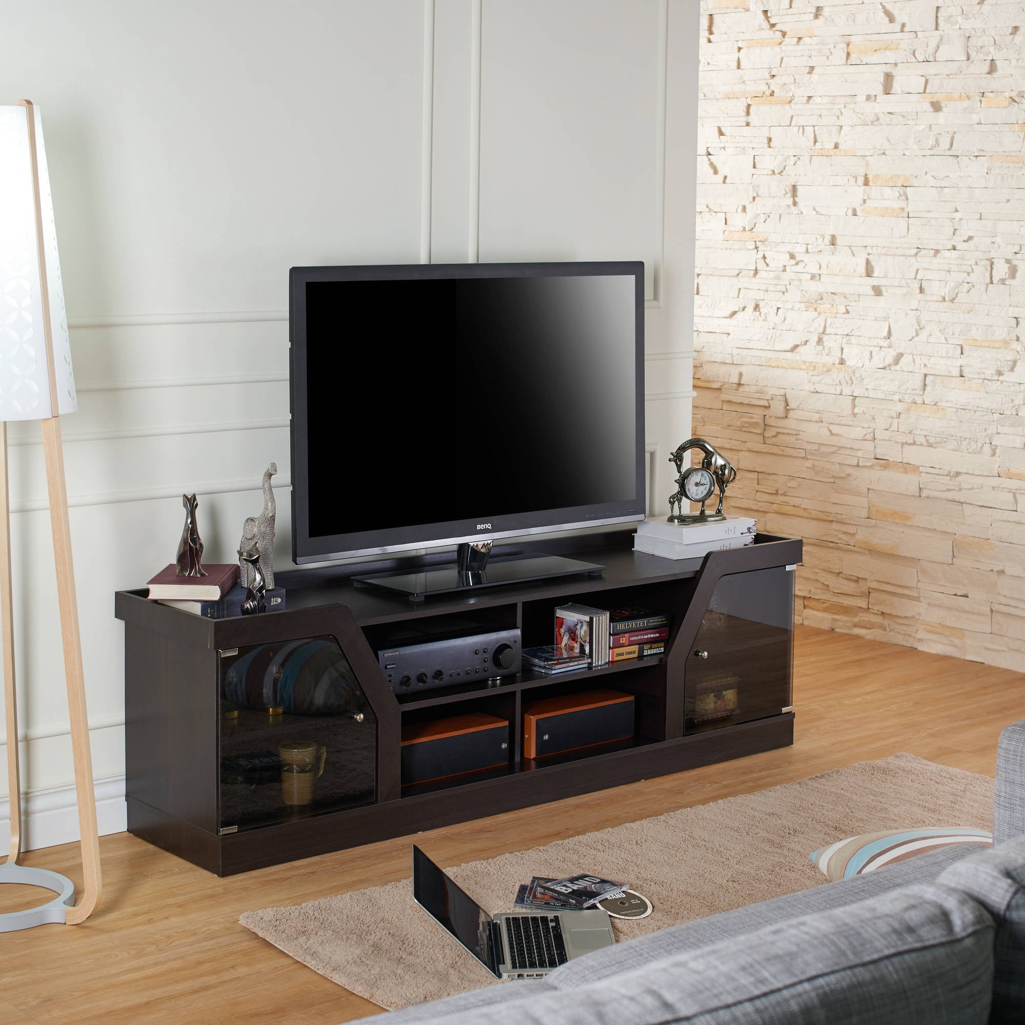 Furniture of America Faullin TV Stand for TVs up to 78", Espresso