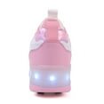 thumbnail image 5 of Kids Wheels Shoes with Lights Rechargeable Roller Skates Shoes Retractable Wheels Shoe LED Flashing Sneakers for Girls Boys Gift, 5 of 18